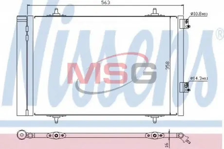 Радіатор кондиціонера Nissens 940189