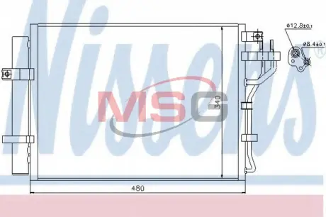 Радiатор кондицiонера Nissens 940219