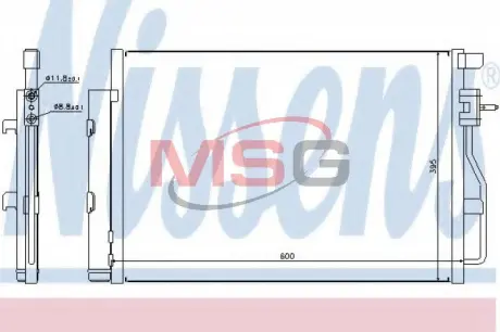 Радіатор кондиціонера nissens 940246 Chevrolet Aveo т300