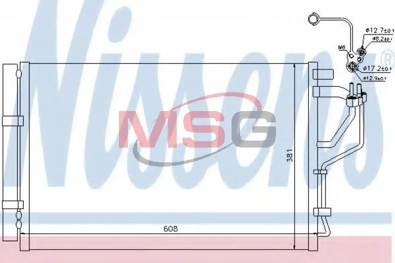 Радиатор кондиционера nissens 940268