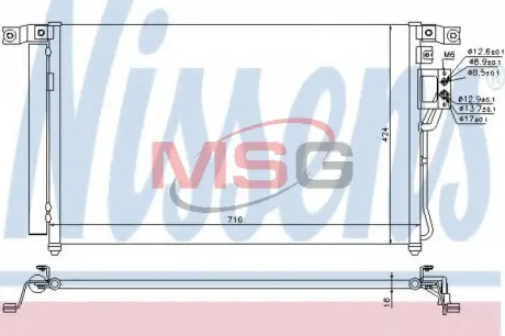 Радiатор кондицiонера Nissens 940278