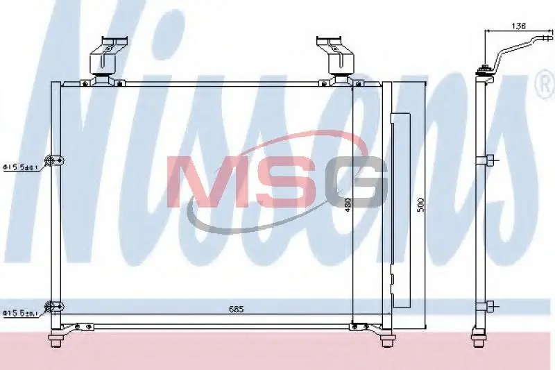Радiатор кондицiонера nissens 940295