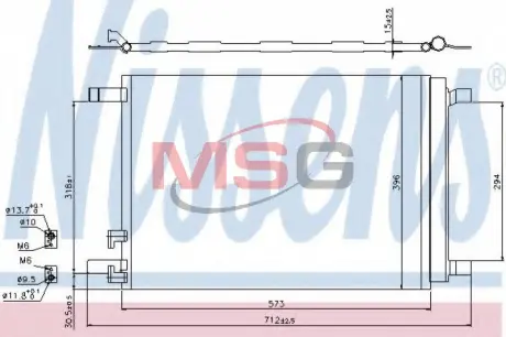 Радiатор кондицiонера Nissens 940319