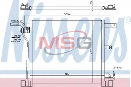 Радиатор кондиционера nissens 940338