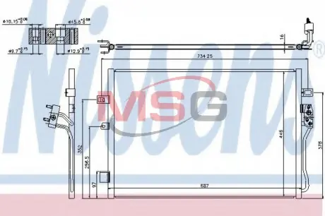 Радiатор кондицiонера nissens 940342
