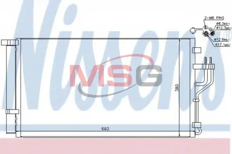 Радіатор кондиціонера nissens 940351 Киа Спортейдж 3