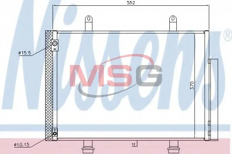 Радiатор кондицiонера nissens 940356