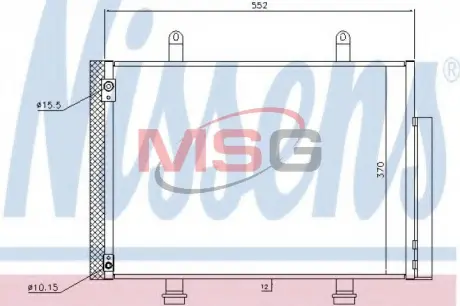 Радiатор кондицiонера nissens 940356