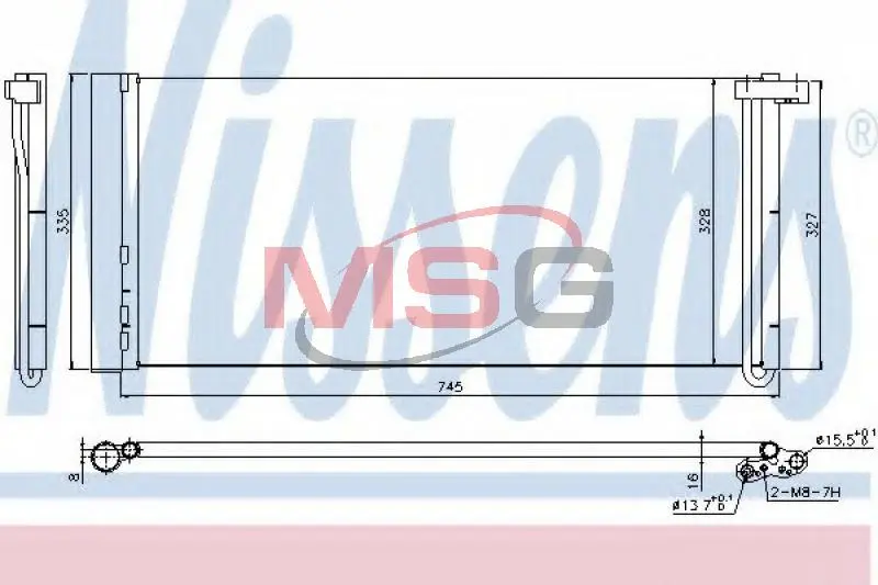 Радiатор кондицiонера nissens 940358