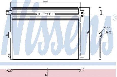 Радиатор кондиционера nissens 940411