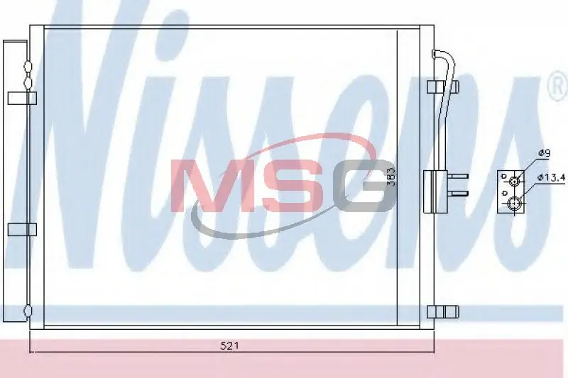 Радіатор кондиціонера nissens 940428
