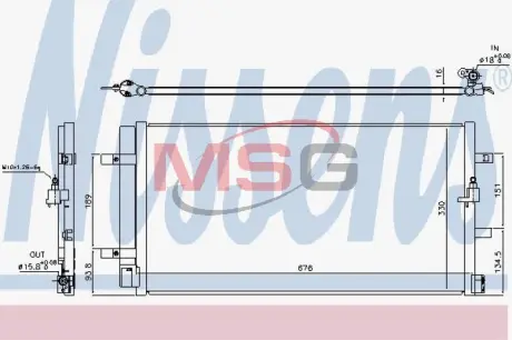 Радiатор кондицiонера Nissens 940453