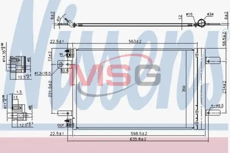Радiатор кондицiонера Nissens 940458
