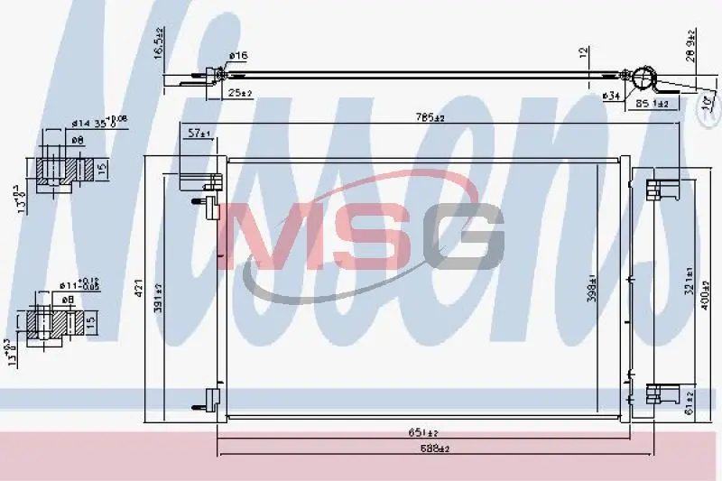 Радіатор кондиціонера nissens 940479
