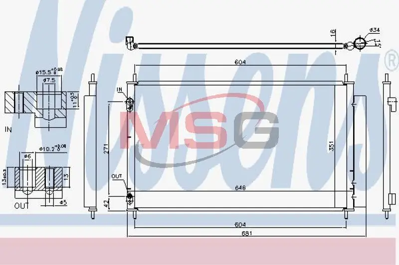 Радiатор кондицiонера nissens 940489