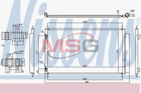 Радiатор кондицiонера nissens 940489