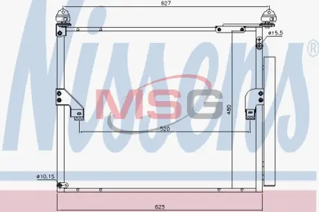 Радiатор кондицiонера nissens 940508 Тойота Ленд крузер прадо 150
