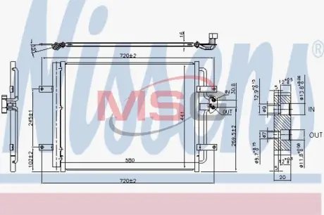 Радiатор кондицiонера Nissens 940584