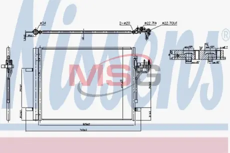 Радіатор кондиціонера nissens 940586 Форд Фокус 3