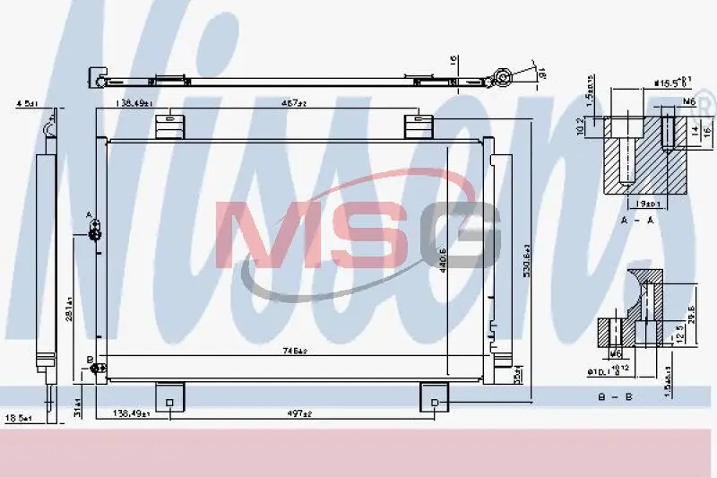 Радіатор кондиціонера nissens 940640