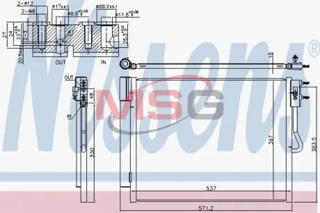 Радіатор кондиціонера nissens 940677 Опель Мерива а