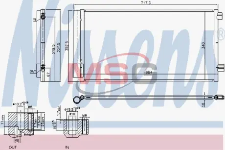 Радiатор кондицiонера nissens 940678 Фиат 500