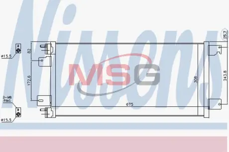 Радіатор кондиціонера nissens 940701 Додж Калибр (калибер)