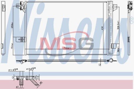 Радiатор кондицiонера nissens 940732