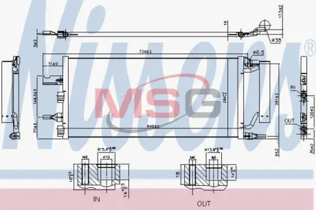 Радіатор кондиціонера nissens 940759 MINI
