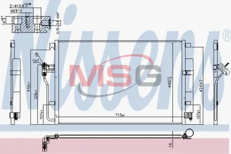 Радiатор кондицiонера Nissens 940826