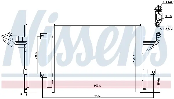 Радіатор кондіционера nissens 940909