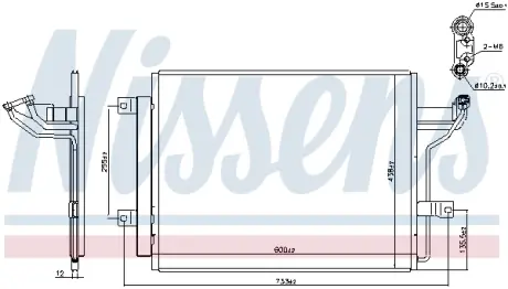 Радіатор кондіционера nissens 940909