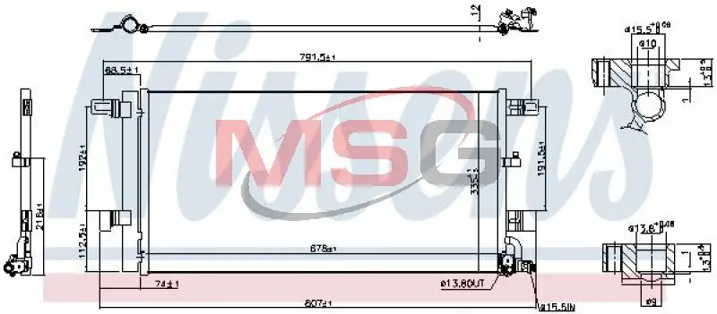 Радiатор кондицiонера nissens 941076