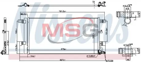 Радiатор кондицiонера nissens 941076