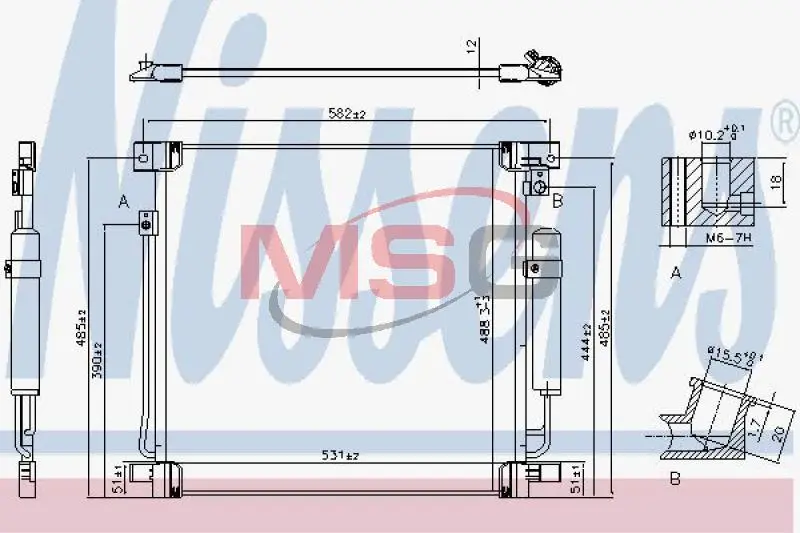 Радiатор кондицiонера nissens 941078