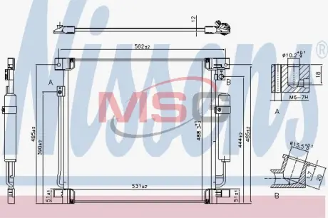 Радiатор кондицiонера nissens 941078 Митсубиси L200