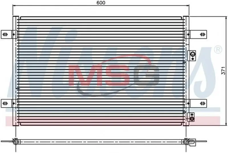 Радiатор кондицiонера nissens 94251