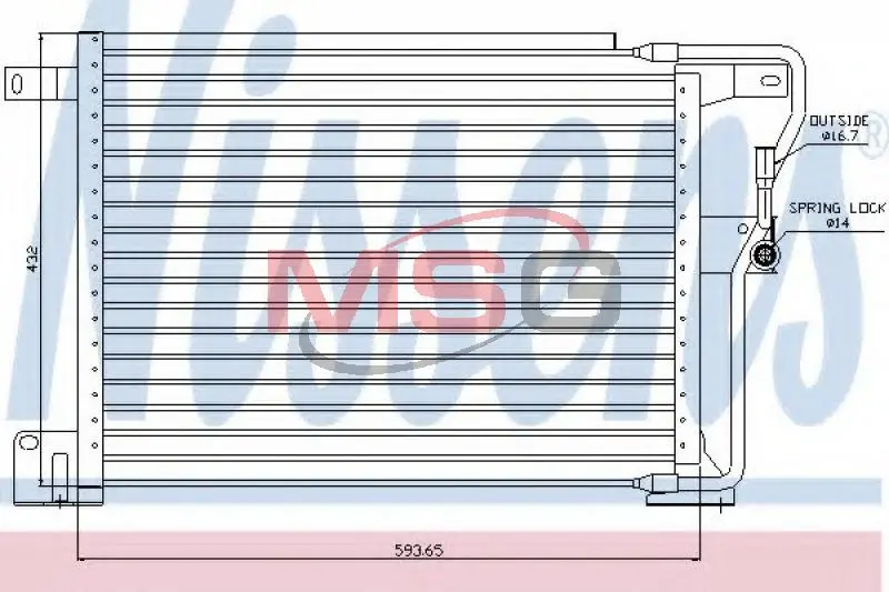 Радiатор кондицiонера nissens 94346