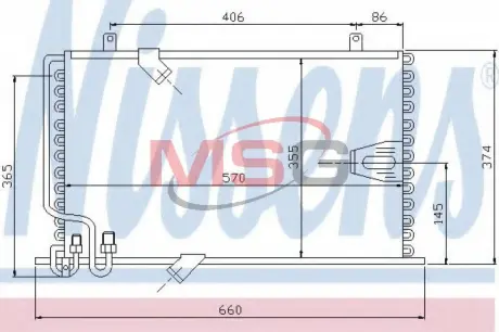 Радiатор кондицiонера nissens 94408 Бмв E34