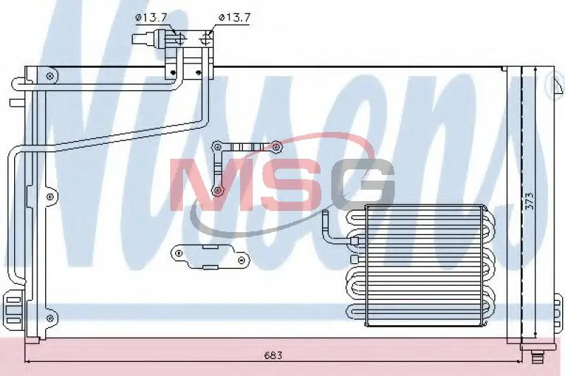 Радіатор кондиціонера nissens 94545