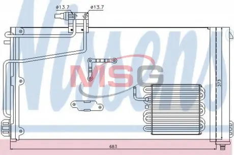 Радіатор кондиціонера nissens 94545