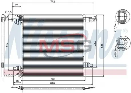 Радiатор кондицiонера Nissens 94568