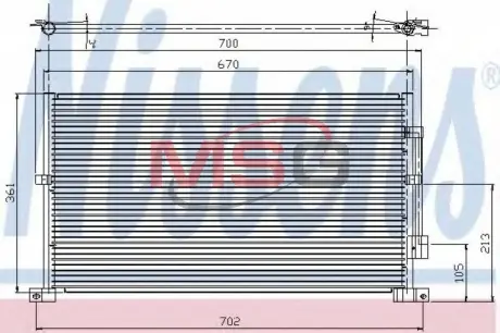 Радіатор кондиціонера nissens 94585 Форд Мондео 3