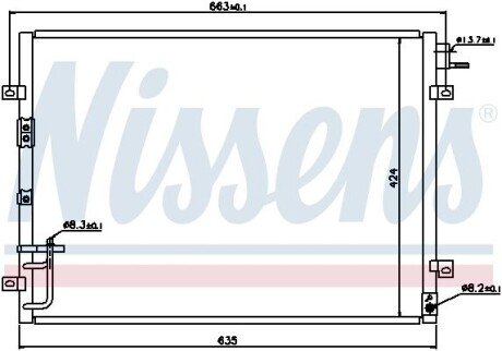 Радiатор кондицiонера nissens 94636