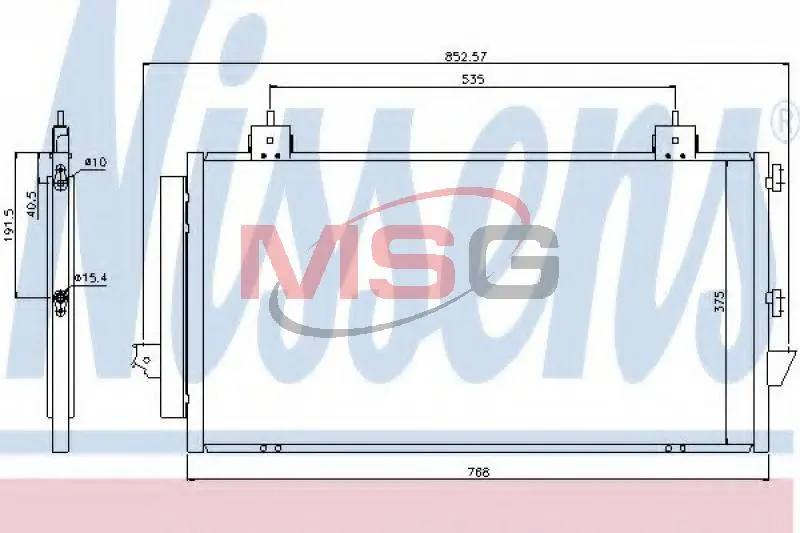 Радiатор кондицiонера nissens 94741