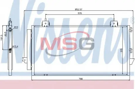 Радiатор кондицiонера nissens 94741