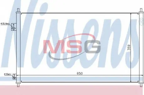 Радiатор кондицiонера nissens 94771 Хонда Цивик