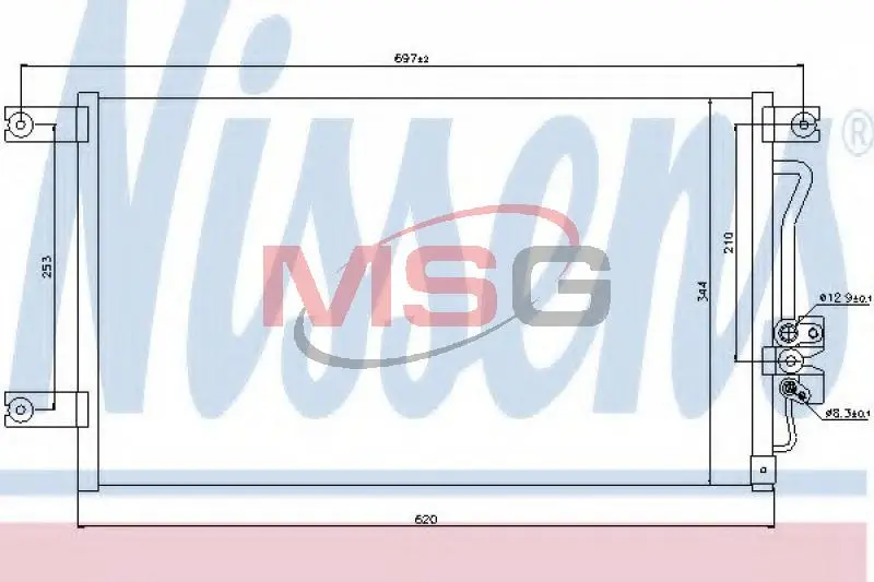 Радиатор кондиционера nissens 94790