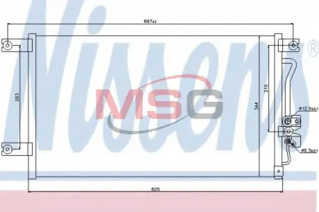 Радиатор кондиционера nissens 94790