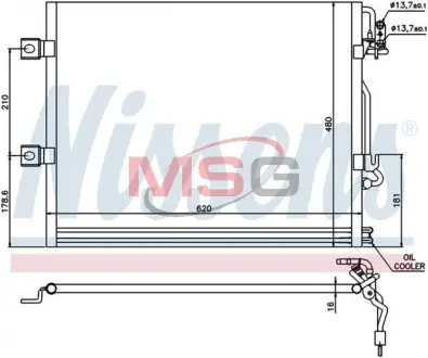Радiатор кондицiонера nissens 94858 Мерседес W221